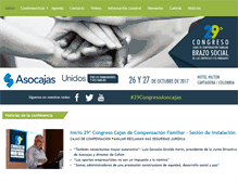 Tablet Screenshot of congreso.asocajas.org.co